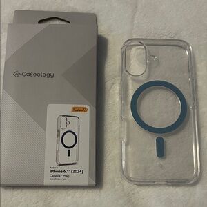 Clear and Blue iPhone 6.1" (2024) Case